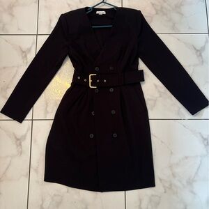 Calvin Klein Black Belted Trench Coat